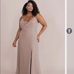 latte chiffon dress revelry bridesmaid dress